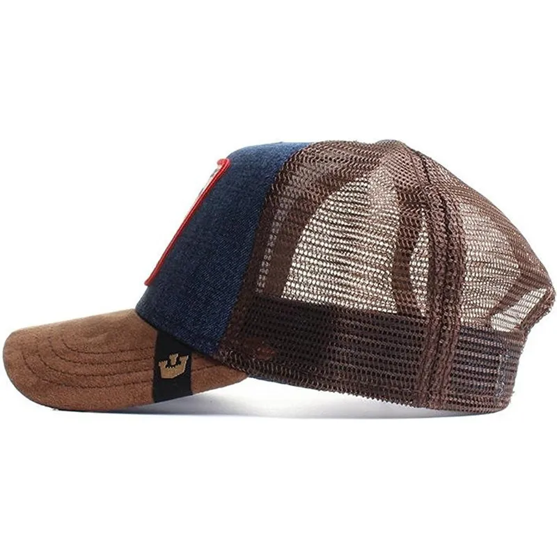 gorra-trucker-brazowa-i-denim-kogut-big-strut-od-goorin-bros