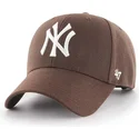 gorra-curva-marron-snapback-de-new-york-yankees-mlb-mvp-de-47-brand