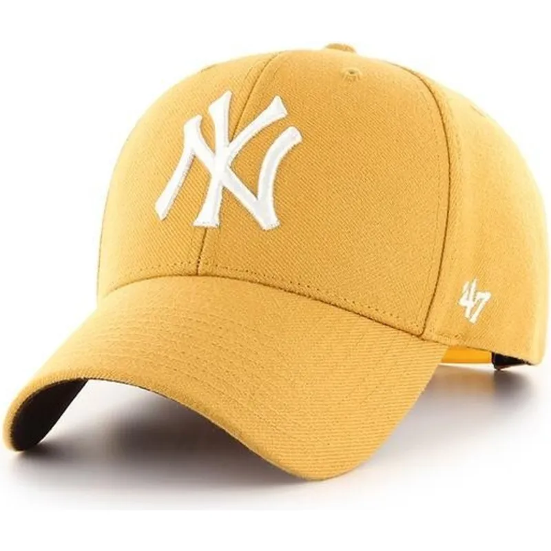 cappellino-curvo-giallo-snapback-dei-new-york-yankees-mlb-mvp-di-47-brand