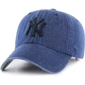 cappellino-curvo-blu-navy-denim-new-york-yankees-mlb-clean-up-meadowood-di-47-brand