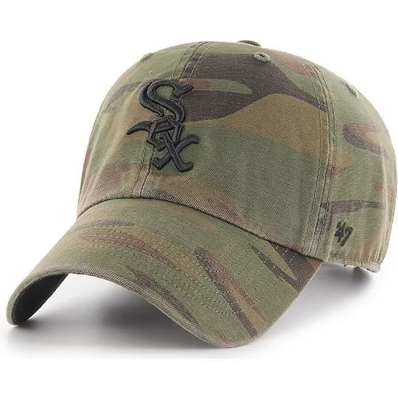mutzen-gebogen-tarnung-verstellbares-band-negro-der-chicago-white-sox-mlb-von-47-brand mutzen-gebogen-tarnung-verstellbares-band-negro-der-chicago-white-sox-mlb-von-47-brand