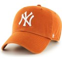 47-brand-curved-brim-new-york-yankees-mlb-clean-up-cap-orange