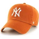 47-brand-curved-brim-new-york-yankees-mlb-clean-up-orange-cap