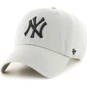 47-brand-mlb-new-york-yankees-clean-up-kappe-in-hellgrau-mit-gebogenem-schirm