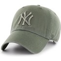 47-brand-curved-brim-grunes-logo-new-york-yankees-mlb-clean-up-cap-hellgrun