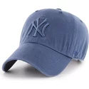 47-brand-curved-brim-blaues-logo-new-york-yankees-mlb-clean-up-cap-blau
