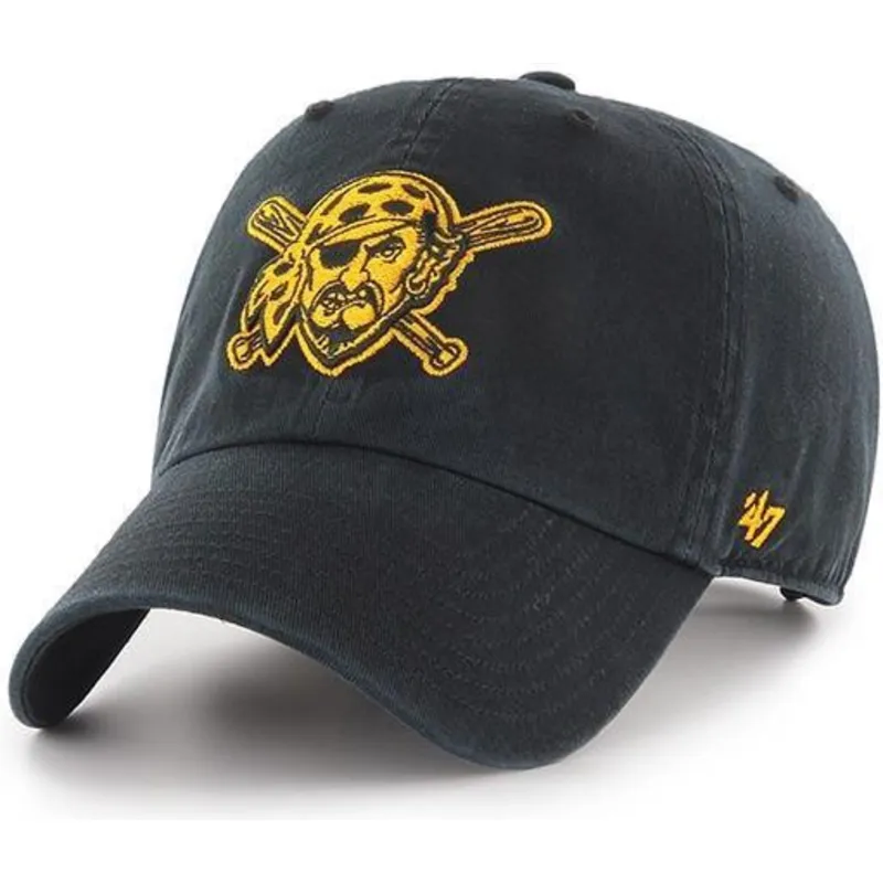 cappelli-curva-nero-cinghia-regolabile-dei-pittsburgh-pirates-mlb-di-47-brand cappelli-curva-nero-cinghia-regolabile-dei-pittsburgh-pirates-mlb-di-47-brand