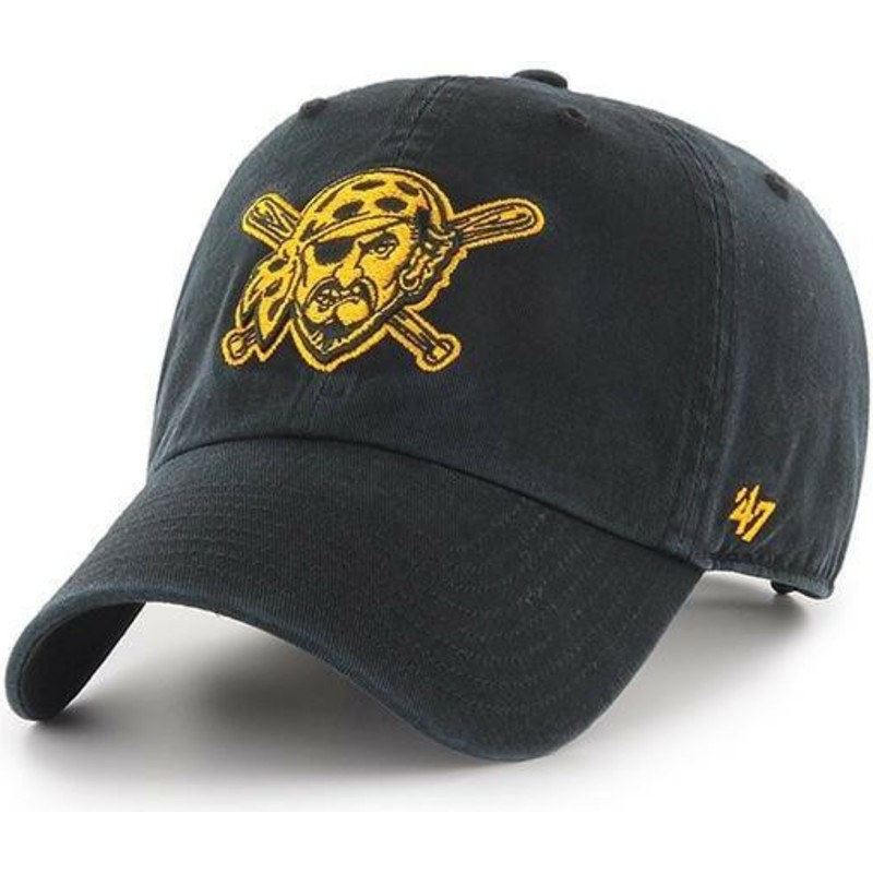 casquette-courbee-noire-avec-logo-pirate-pittsburgh-pirates-mlb-clean-up-47-brand