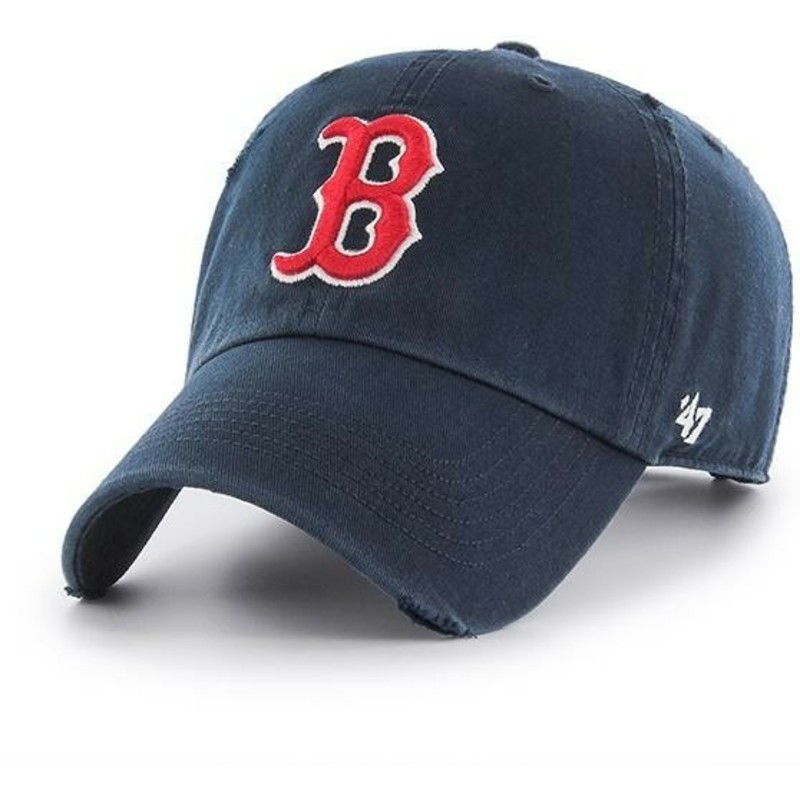 47-brand-curved-brim-boston-red-sox-ridge-mlb-clean-up-ridge-cap-marineblau