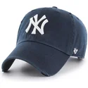 berretto-curvo-blu-navy-new-york-yankees-mlb-clean-up-ridge-di-47-brand