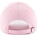 cappellino-curvo-rosa-con-logo-bianco-dei-los-angeles-dodgers-mlb-clean-up-di-47-brand