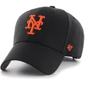 cappelli-curva-nero-cinghia-regolabile-dei-new-york-mets-mlb-di-47-brand