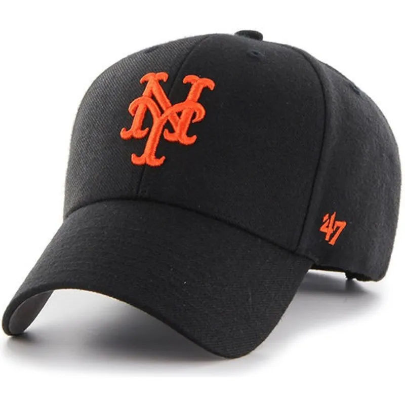 mutzen-gebogen-schwarz-verstellbares-band-der-new-york-mets-mlb-von-47-brand