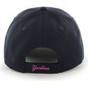 47-brand-curved-brim-pinkes-logo-new-york-yankees-mlb-mvp-cap-marineblau