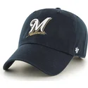 cappelli-curva-blu-marino-cinghia-regolabile-dei-milwaukee-brewers-mlb-di-47-brand
