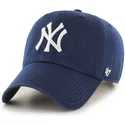 cappellino-con-visiera-curva-blu-navy-chiaro-dei-new-york-yankees-mlb-clean-up-di-47-brand