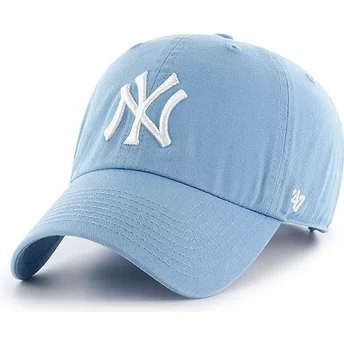 Cappellino visiera curva blu Columbia di New York Yankees MLB Clean Up di 47 Brand