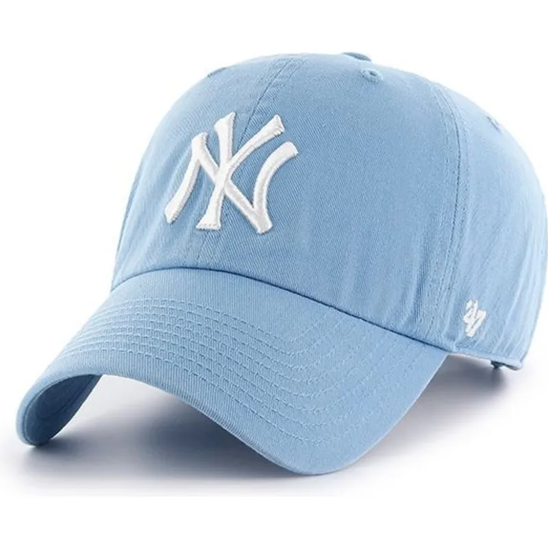 gebogene-blaue-columbia-kappe-von-new-york-yankees-mlb-clean-up-von-47-brand