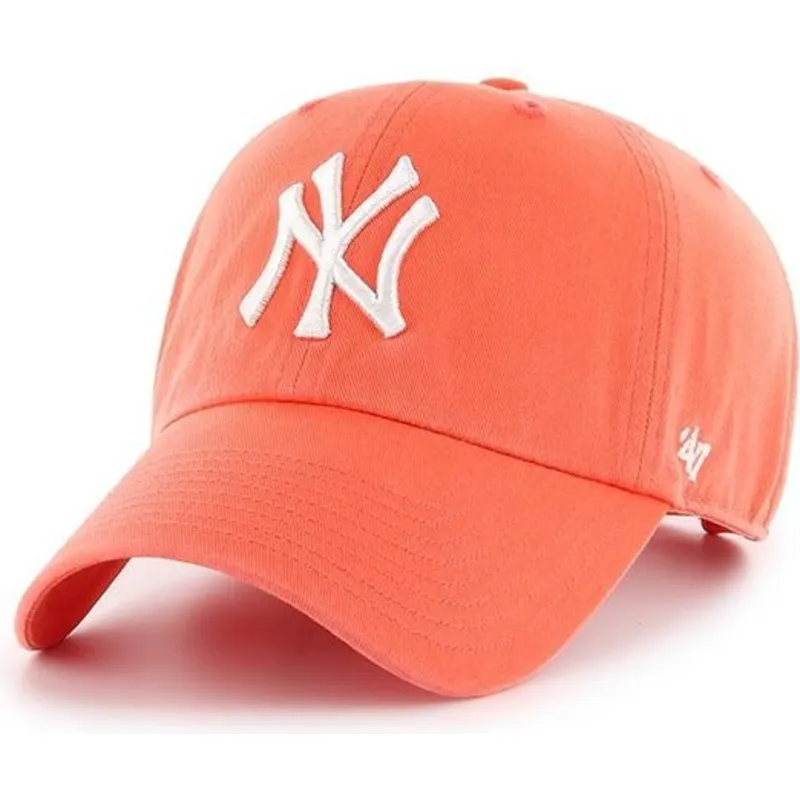 buet-kasket-grapefrugt-orange-fra-new-york-yankees-mlb-clean-up-fra-47-brand