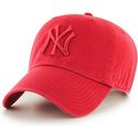 47-brand-curved-brim-rotes-logo-new-york-yankees-mlb-clean-up-cap-rot