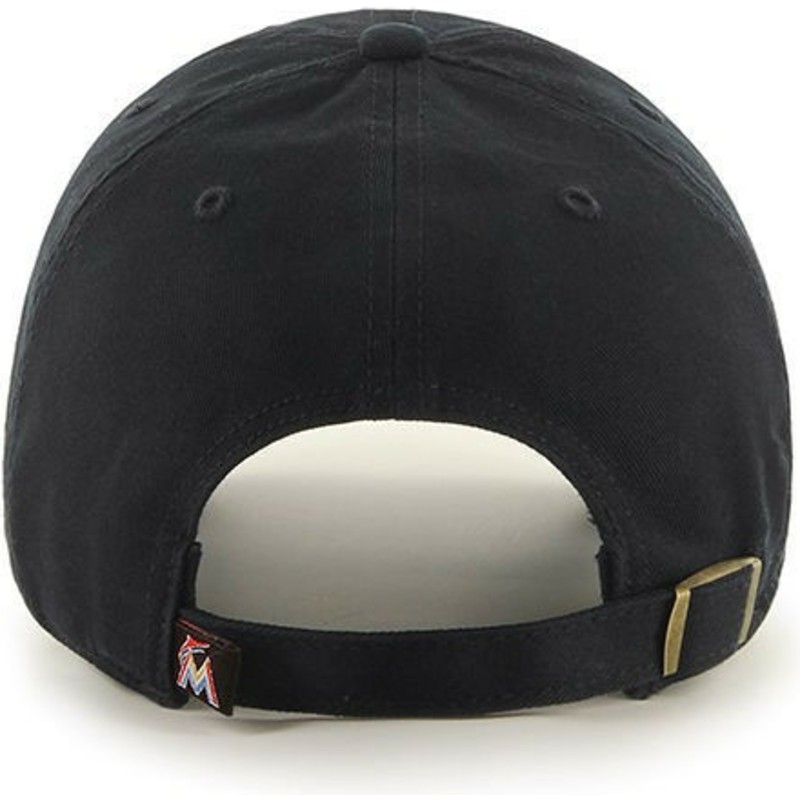 casquette-courbee-noire-miami-marlins-mlb-clean-up-47-brand