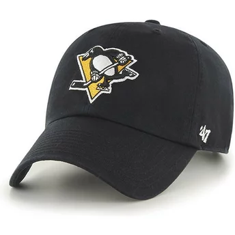 Casquette courbée noire Pittsburgh Penguins NHL Clean Up 47 Brand