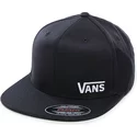 vans-flat-brim-splitz-flexfit-fitted-cap-schwarz-mit-schwarzem-schirm