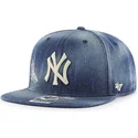 cappello-piatto-blu-navy-denim-snapback-new-york-yankees-mlb-captain-loughlin-di-47-brand