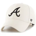 atlanta-braves-mlb-mvp-47-brand-snapback-kappe-mit-gebogenem-schirm-in-creme