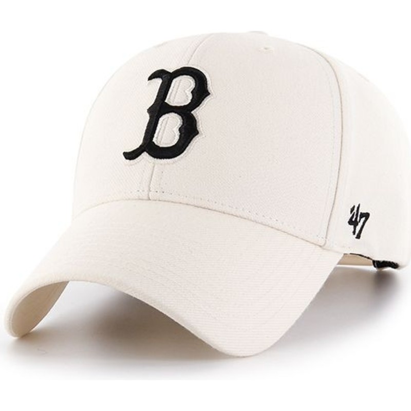 47-brand-curved-brim-boston-red-sox-mlb-mvp-snapback-cap-beige