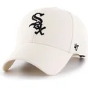 47-brand-curved-brim-chicago-white-sox-mlb-mvp-snapback-cap-beige