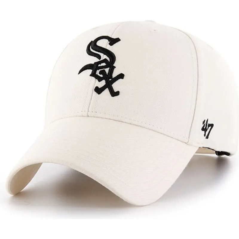 mutzen-gebogen-creme-snapback-der-chicago-white-sox-mlb-von-47-brand