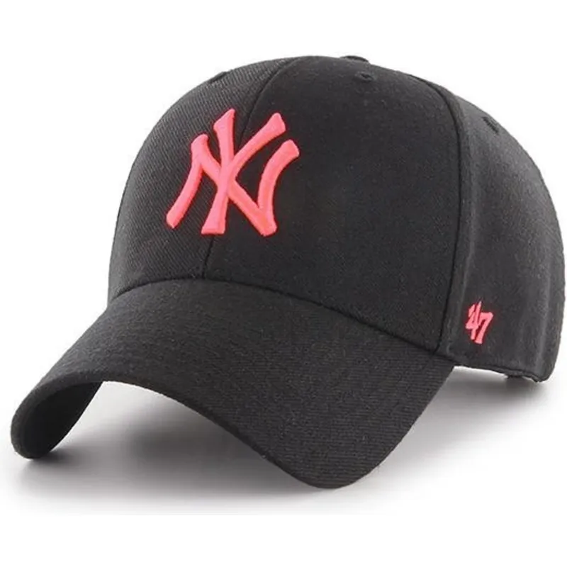 cappelli-curva-nero-snapback-rosa-dei-new-york-yankees-mlb-di-47-brand