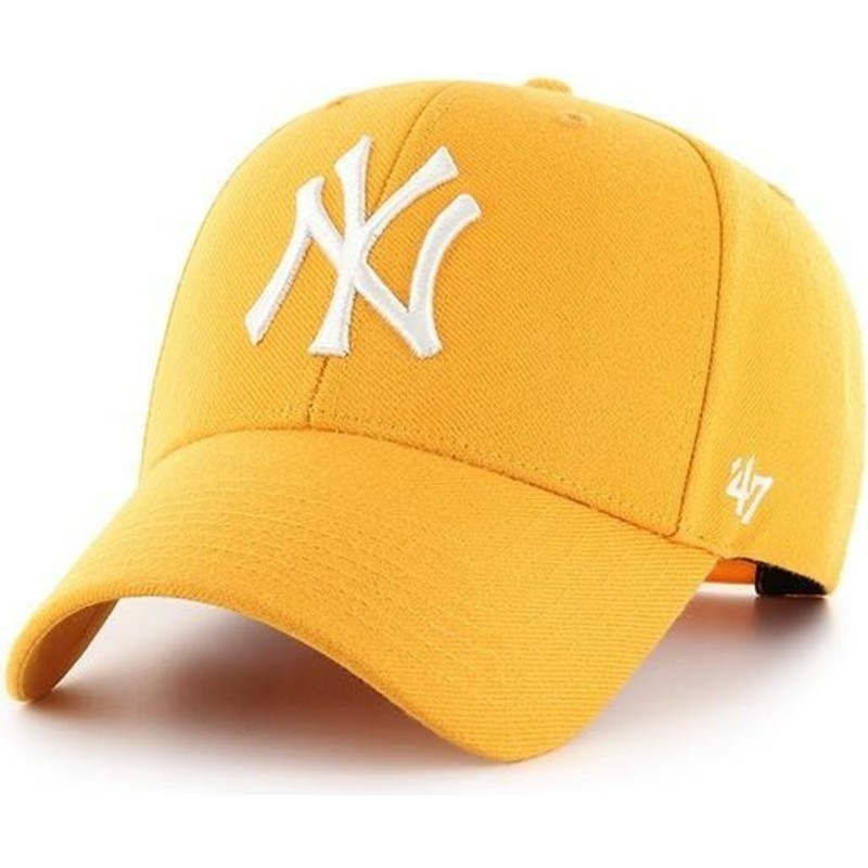 47-brand-curved-brim-new-york-yankees-mlb-mvp-gold-snapback-cap-gelb