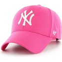 47-brand-curved-brim-new-york-yankees-mlb-mvp-magenta-snapback-cap-pink
