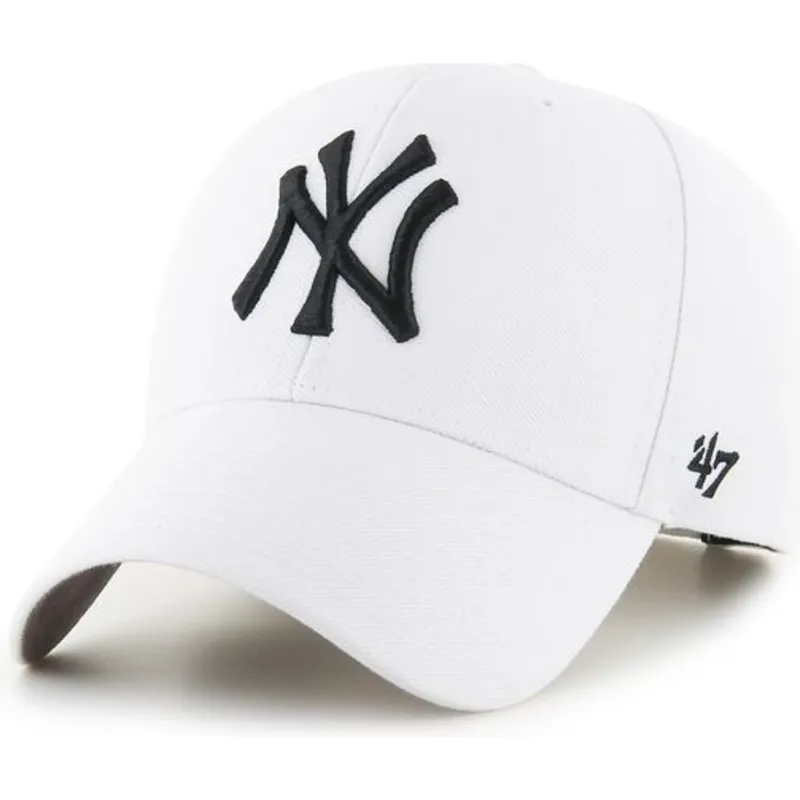 cappellino-snapback-bianco-con-visiera-curva-dei-new-york-yankees-mlb-mvp-di-47-brand