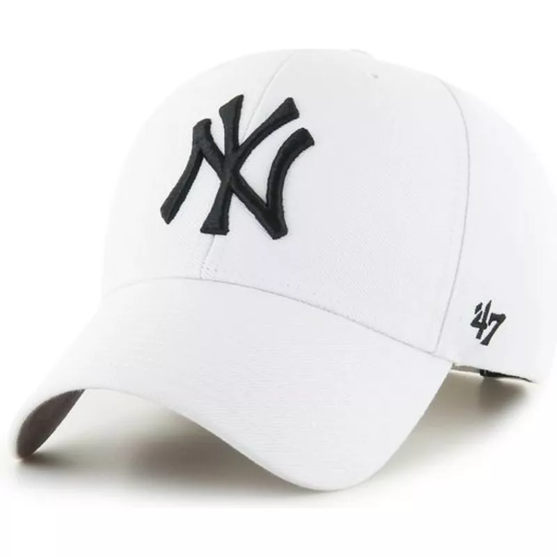 cappellino-visiera-curva-bianco-snapback-di-new-york-yankees-mlb-mvp-di-47-brand