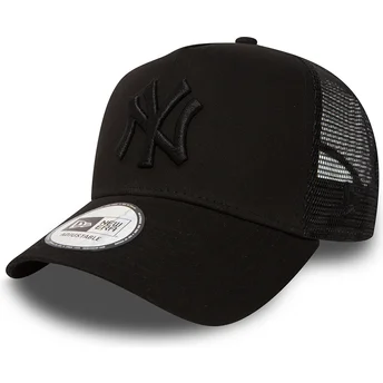 Czapka trucker czarna z czarnym logo Clean A Frame New York Yankees MLB New Era