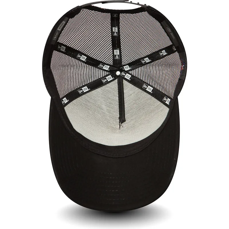 schwarze-trucker-cap-mit-schwarzem-logo-clean-a-frame-der-new-york-yankees-mlb-von-new-era