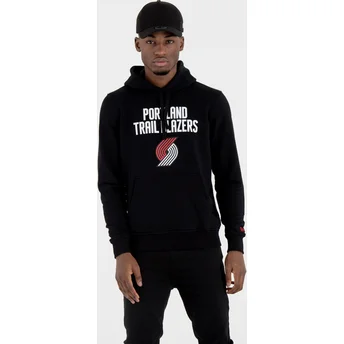 New Era Portland Trail Blazers NBA Pullover Hoodie Kapuzenpullover Sweatshirt schwarz