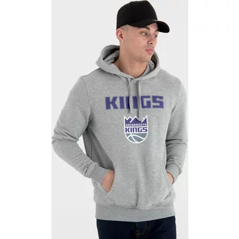 New Era Sacramento Kings NBA Pullover Hoodie Kapuzenpullover Sweatshirt grau