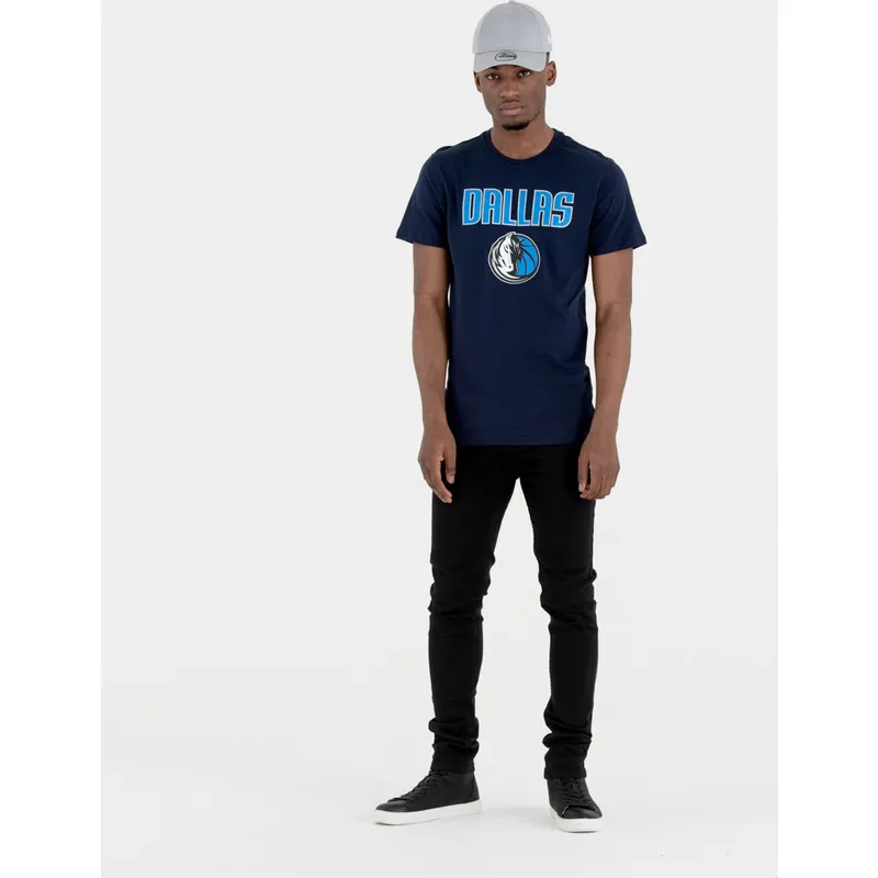 magliette-manica-corta-blu-marino-de-dei-dallas-mavericks-nba-di-new-era