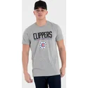 magliette-manica-corta-grigio-de-dei-los-angeles-clippers-nba-di-new-era