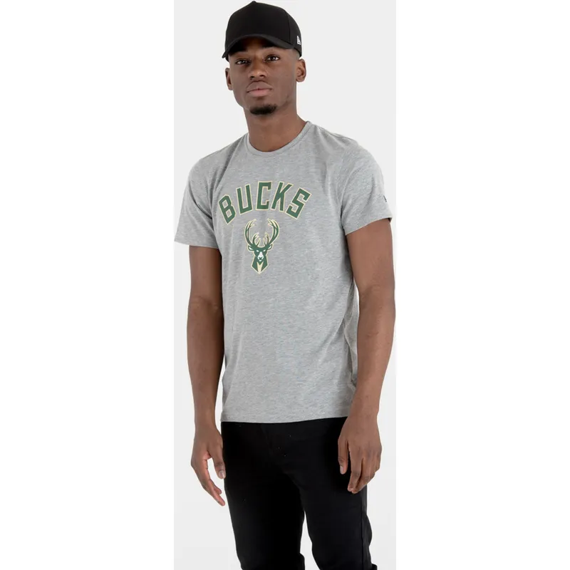 magliette-manica-corta-grigio-de-dei-milwaukee-bucks-nba-di-new-era