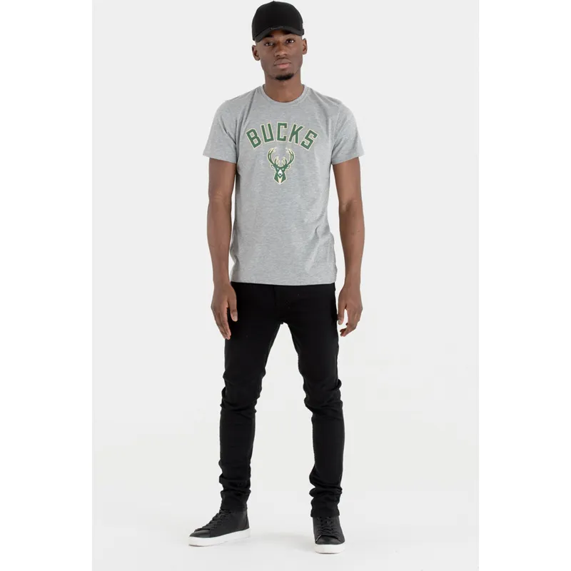 magliette-manica-corta-grigio-de-dei-milwaukee-bucks-nba-di-new-era