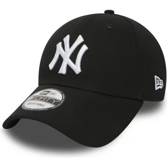 cappellino-visiera-curva-nero-regolabile-9forty-essential-di-new-york-yankees-mlb-di-new-era