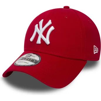 New Era New York Yankees MLB 9FORTY Essential justerbar rød buet kasket