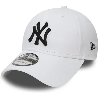hvid-justerbar-kurvet-kasket-9forty-essential-fra-new-york-yankees-mlb-fra-new-era