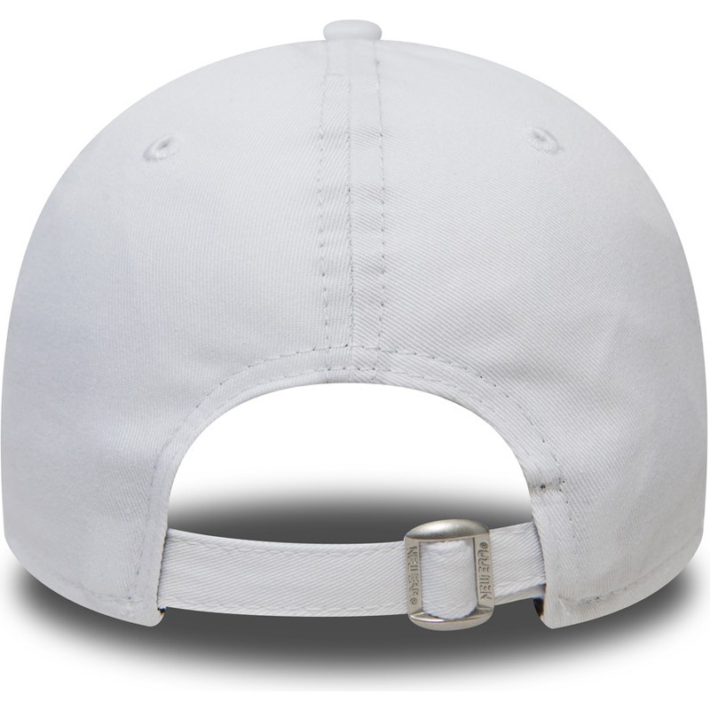 new-era-curved-brim-9forty-essential-new-york-yankees-mlb-adjustable-cap-weiss