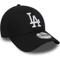 gorra-curva-negra-ajustada-39thirty-essential-de-los-angeles-dodgers-mlb-de-new-era